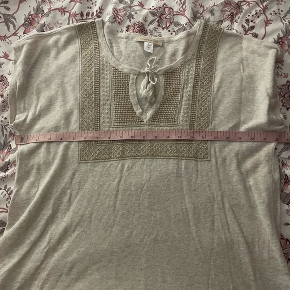 Canyon River Blues Cotton Blend Embroidered Earthy Lightweight Tunic Top Large - Picture 4 of 11